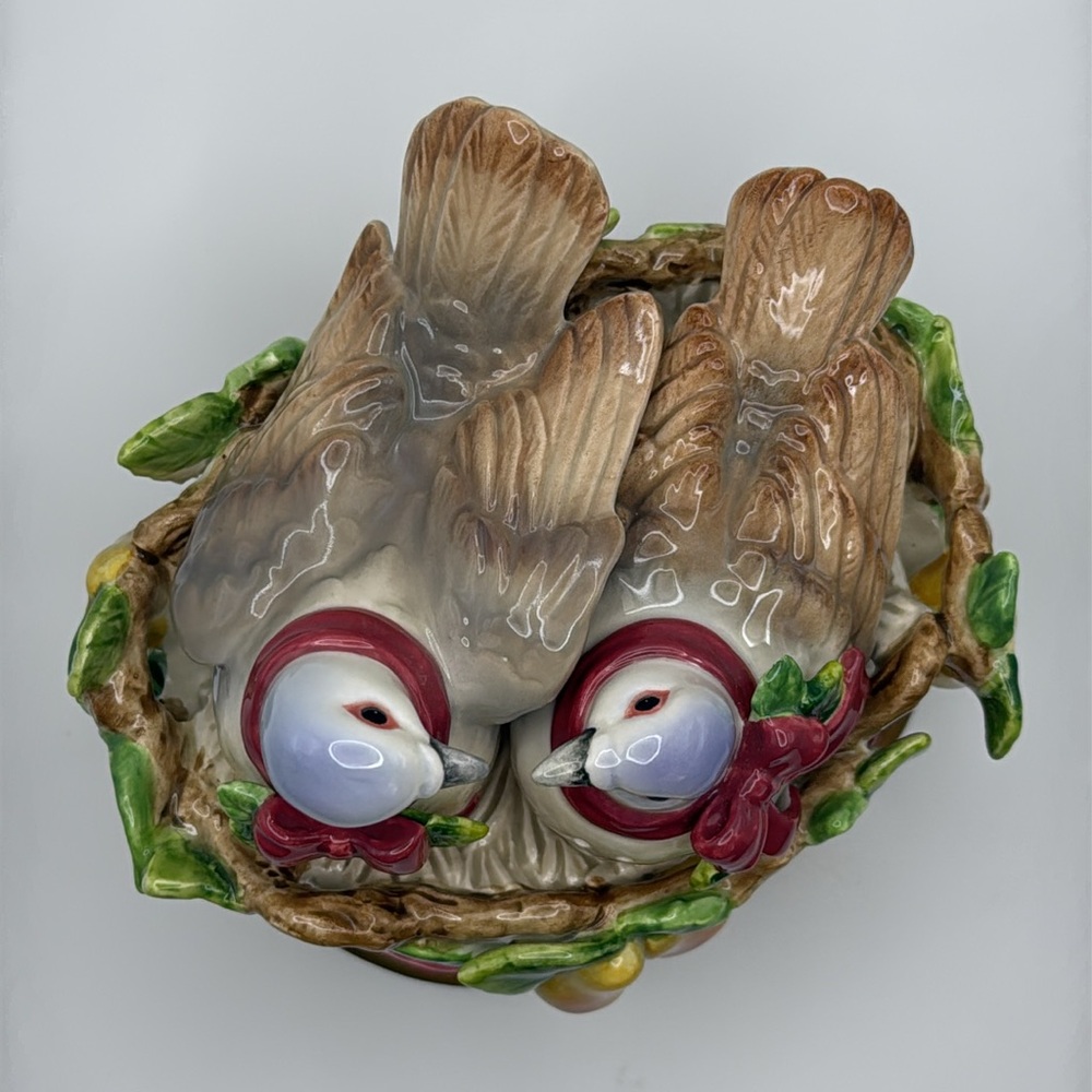 Fitz & Floyd Two Turtle Doves Salt And Pepper Shakers Christmas Holiday - Picture 3 of 12